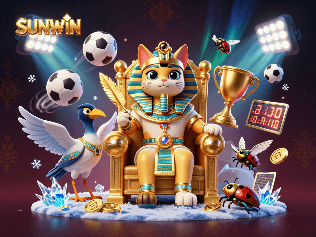 SUNWIN encourages players to engage dynamically with sports betting, featuring a thrilling pharaoh scene.