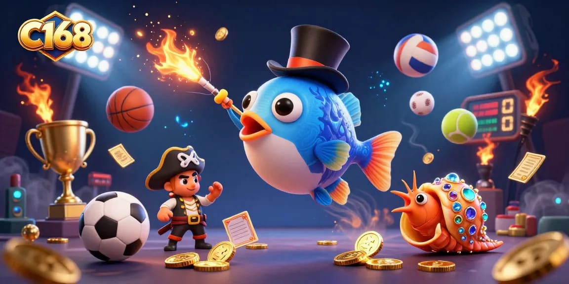 C168 offers thrilling gaming experiences with animated characters and vibrant casino elements, enticing players to join.