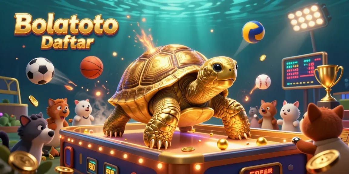 Experience Bolatoto Daftar with thrilling pinball action and dynamic sports elements in this vibrant illustration.