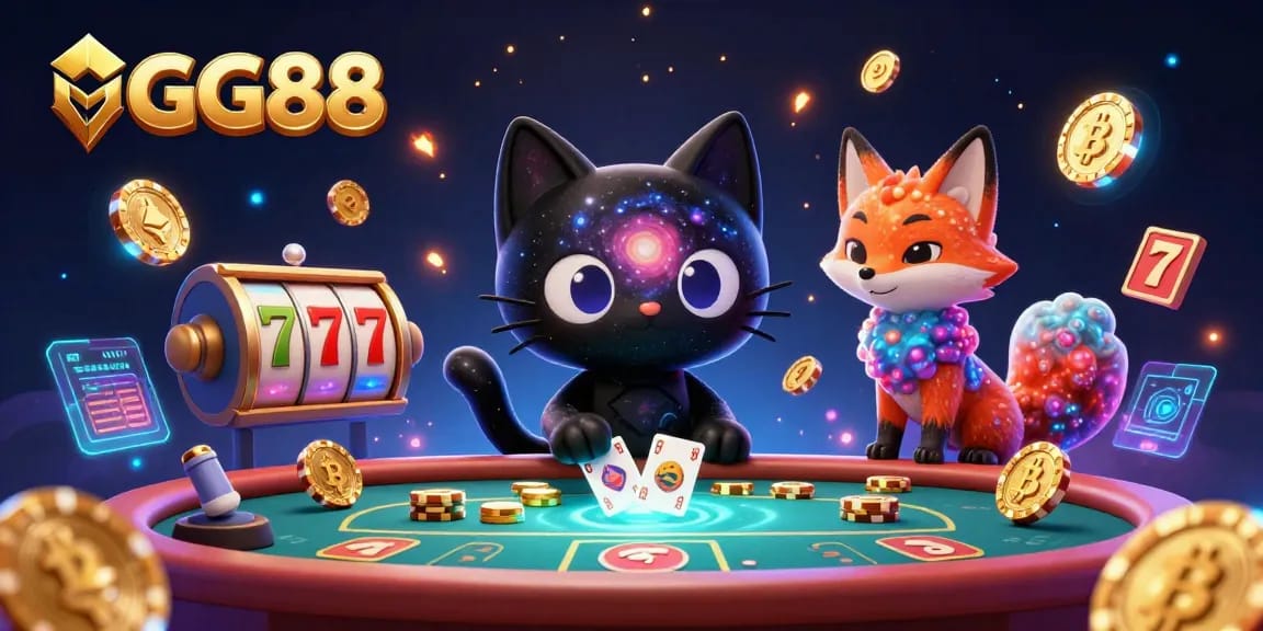 Experience thrilling slots and jackpots at GG88 with a vibrant cosmic theme and captivating characters.