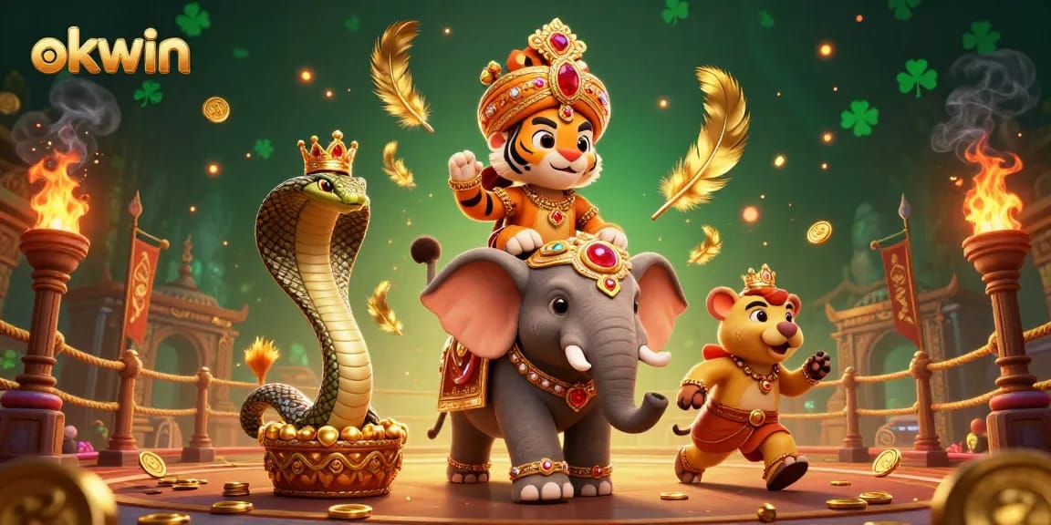 Engage your luck at okwin and win big with thrilling casino games in this dynamic illustration.