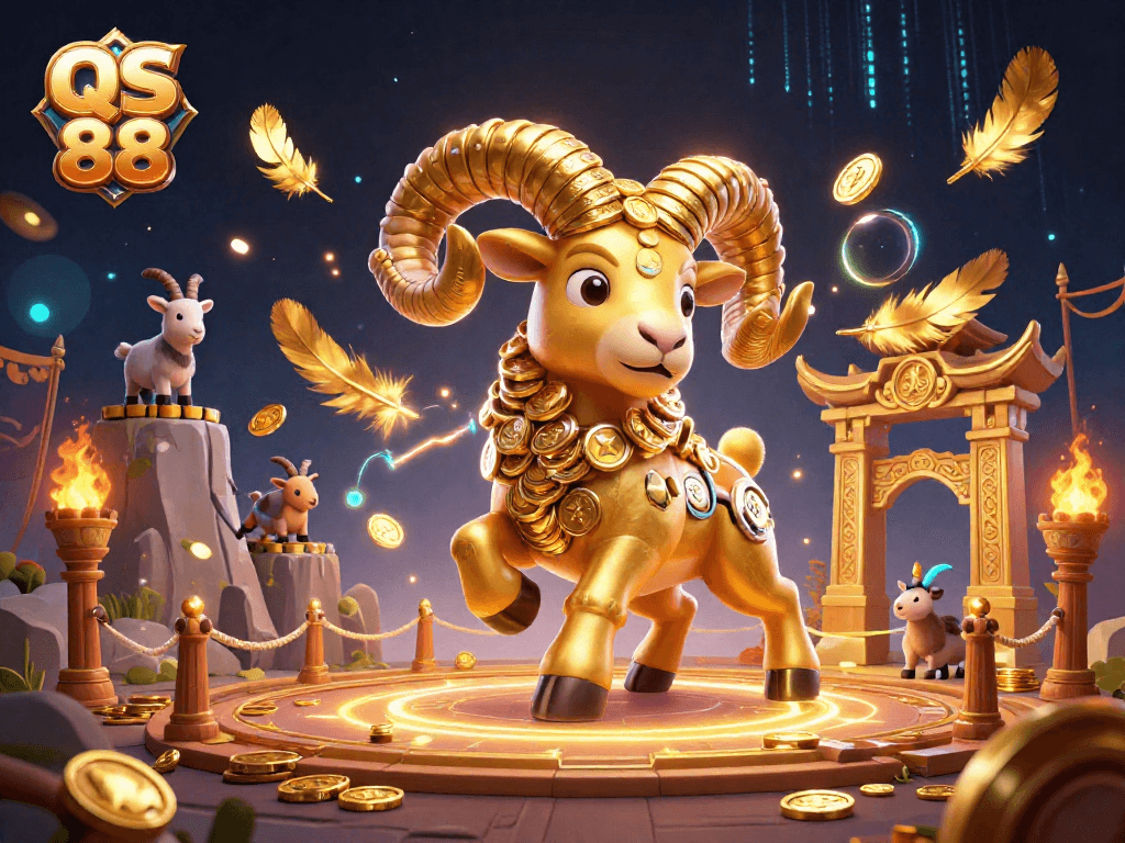 Experience thrilling gameplay at QS 88 with dynamic golden elements and vibrant casino excitement.