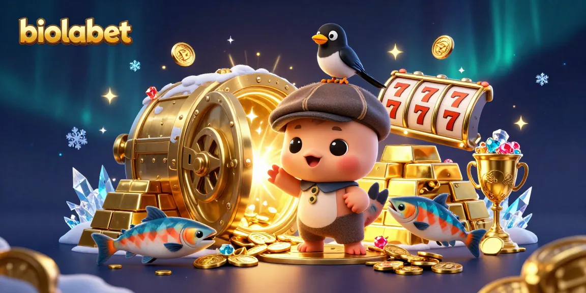 Engage with biolabet's sparkling slot world featuring characters, gold treasures, and vibrant gems.