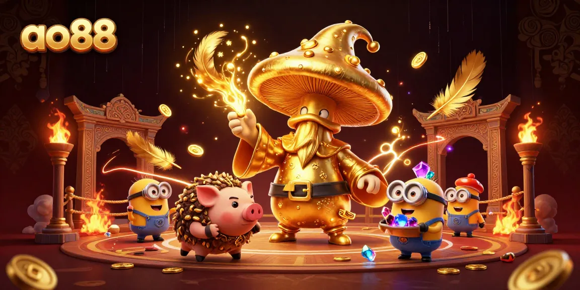 Win big with ao88 at the vibrant 3D animated casino featuring magical characters and treasures.