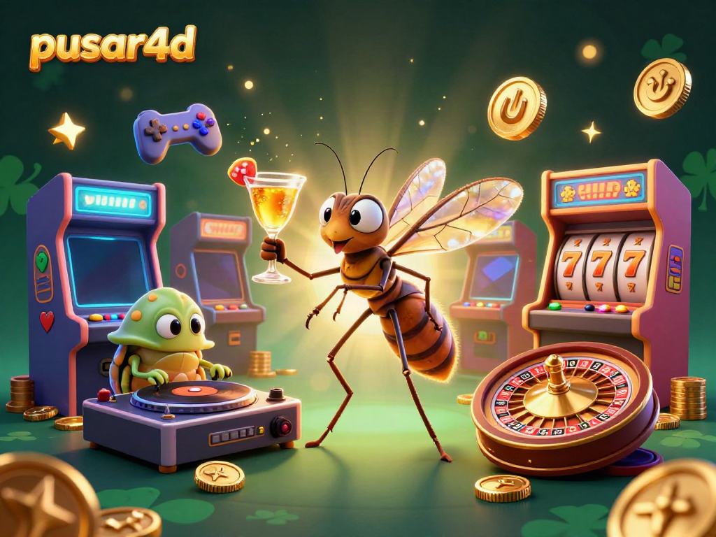 Engage in thrilling gameplay with pusar4d, showcasing a lively casino atmosphere with unique characters and vibrant elements.