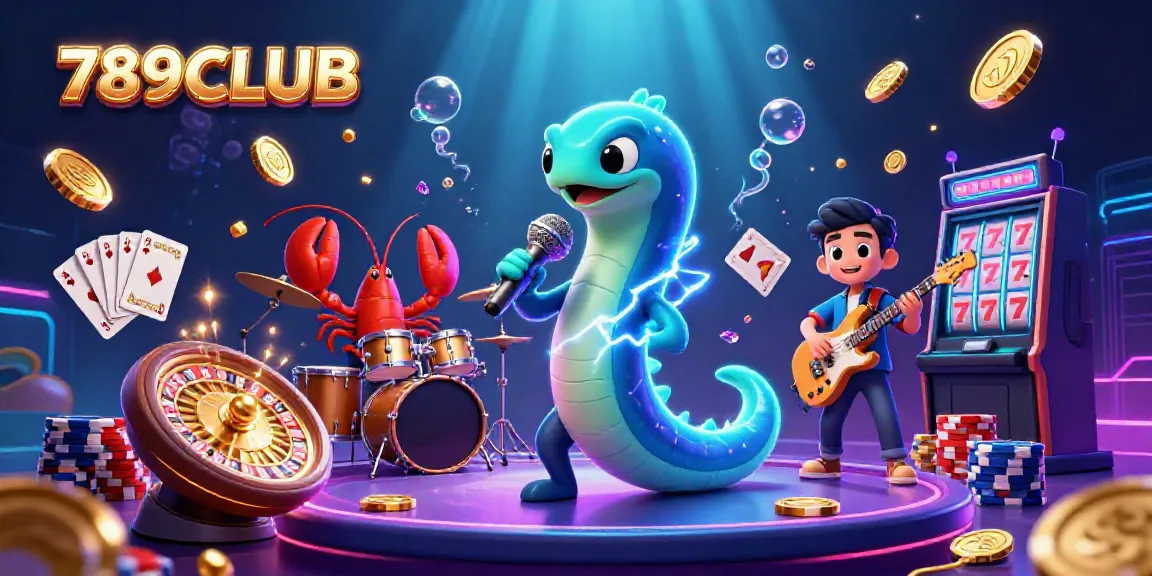 Experience the thrill of 789CLUB with lively characters and vibrant casino elements in a stunning underwater scene.