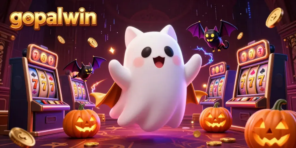 Win big at gopalwin with a friendly ghost cat and captivating casino elements in a haunted mansion.