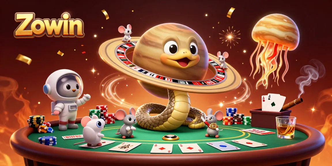 Zowin players enjoy thrilling bets with a unique roulette experience and vibrant casino symbols.