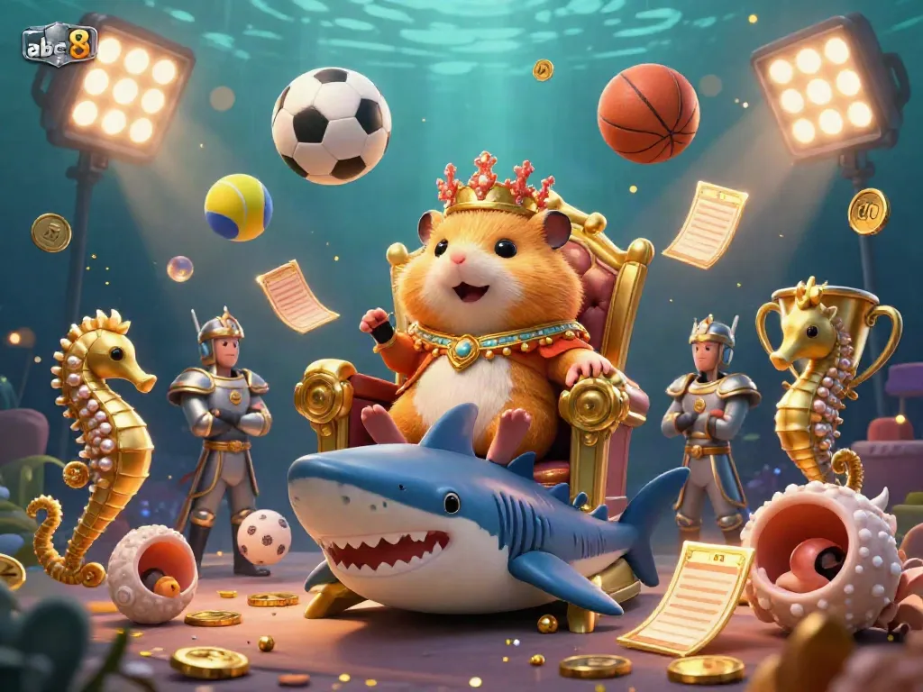 Engage with the vibrant world of abc8 casino gaming, featuring a golden hamster king and thrilling sports elements.