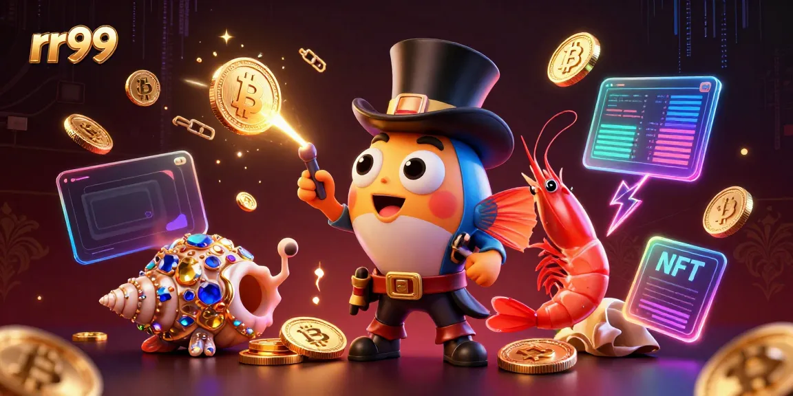 Engage with rr99's immersive deep-sea gaming adventure featuring vibrant characters and crypto elements.