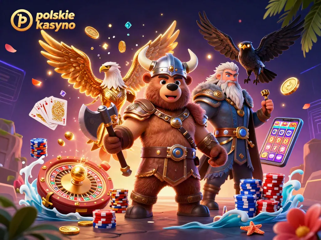 Experience the excitement of polskie kasyno bitcoin with a vibrant illustration of skilled players winning big at the casino.