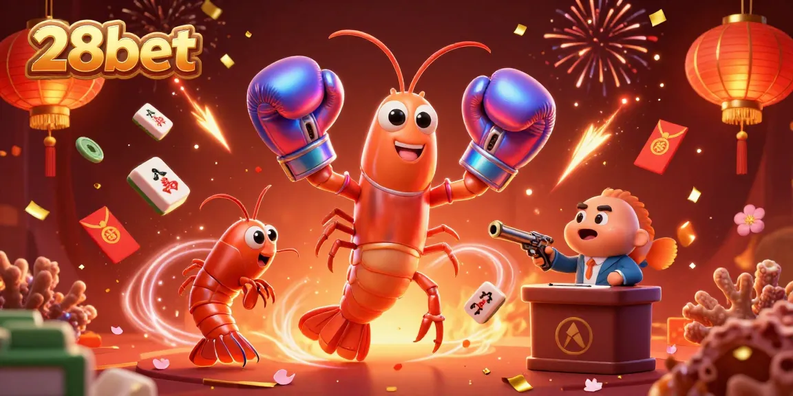 Win big with 28bet's dynamic casino experience featuring vibrant characters and festive elements.