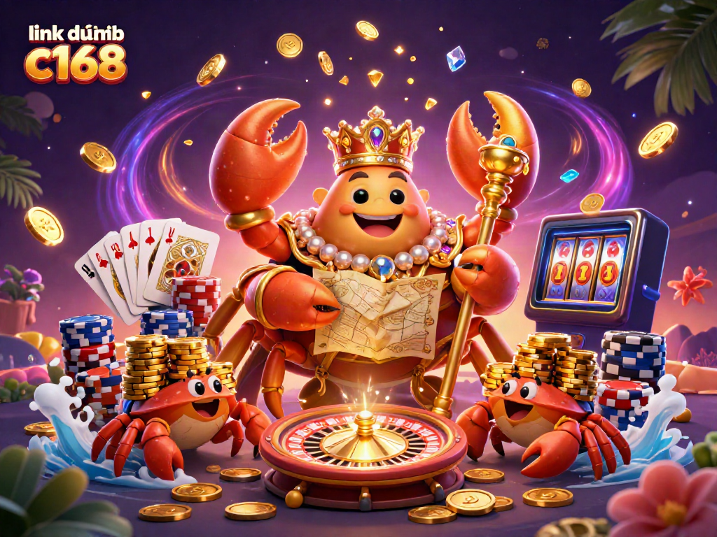 Engage in thrilling gameplay with link dự phòng c168, featuring vibrant 3D casino elements and characters.