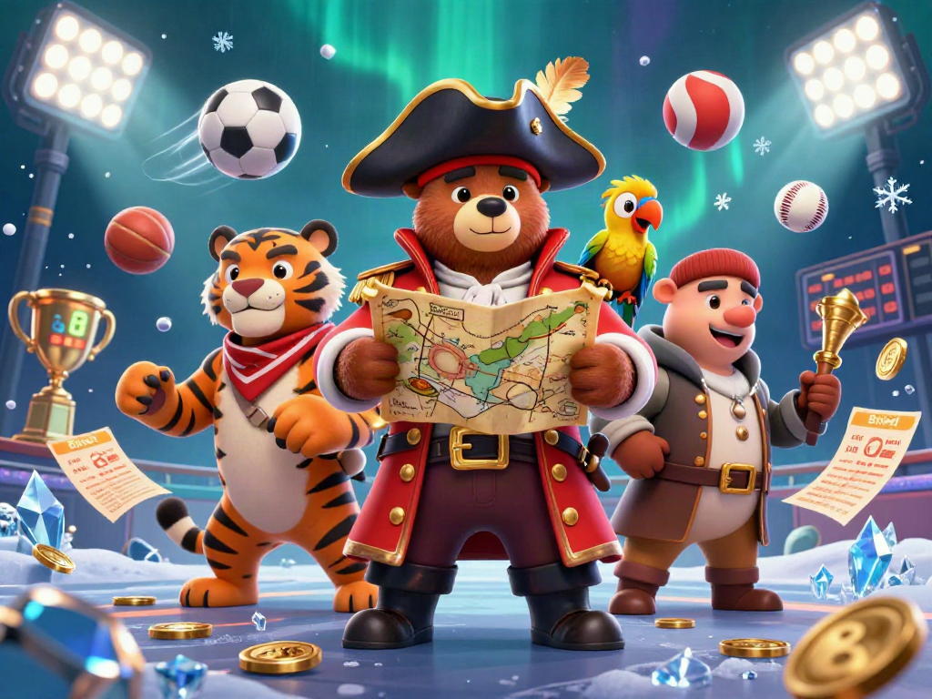 Engage in exciting betting with 8xbet in this vibrant 3D casino scene featuring sports elements.