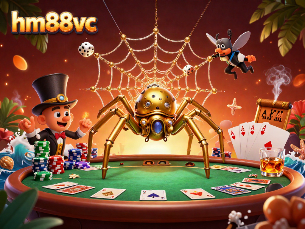 Engage in thrilling games at hm88vc with immersive 3D casino illustrations showcasing unique gaming elements.