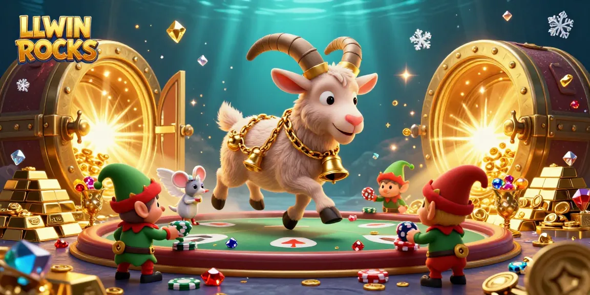 Experience thrill and excitement at LLWIN ROCKS with dynamic casino scenes filled with treasure.