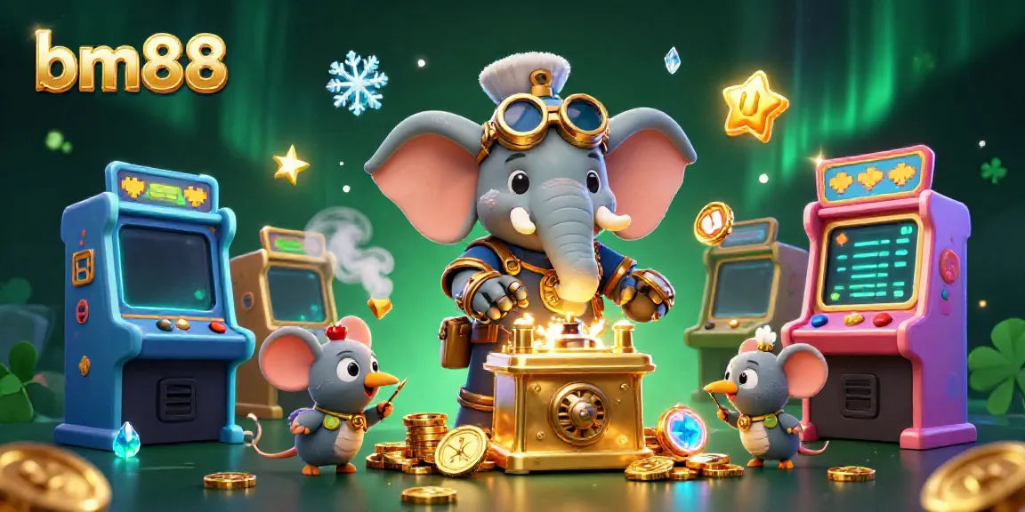 Experience thrilling gameplay with bm88's vibrant casino adventure featuring steampunk characters and colorful game elements.