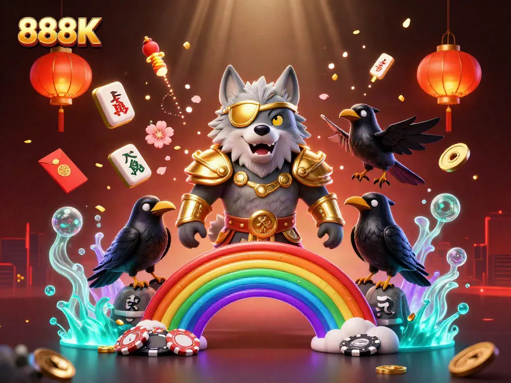 Experience thrilling gameplay at 888K with dynamic casino-inspired characters and vibrant elements.
