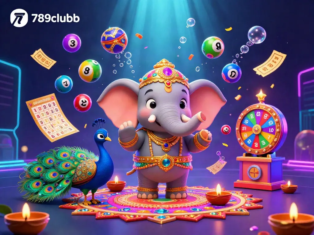 Engage with dynamic 789clubb gaming experience, showcasing vibrant elements and thrilling lottery action.