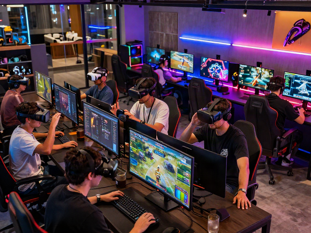 Engaging gaming community at warung168, exploring digital goods and accessories in a vibrant marketplace.