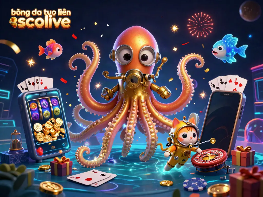 Experience bóng đá trực tuyến socolive with a vibrant, dynamic illustration featuring epic characters and gaming elements.