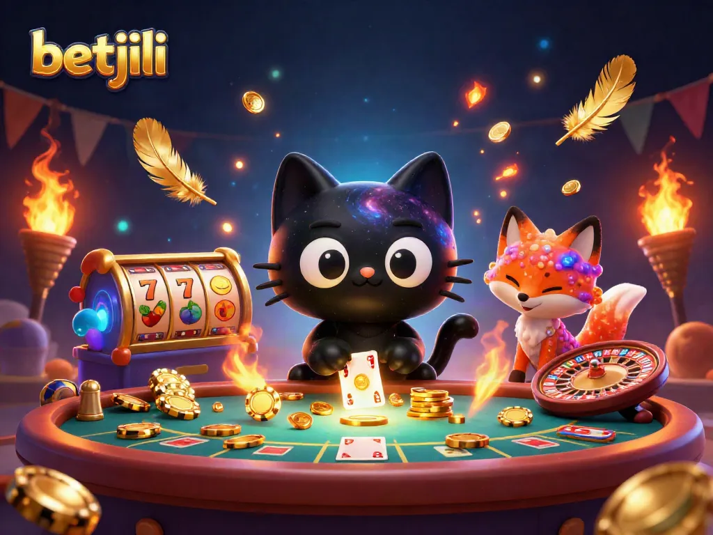 Engage in thrilling games at betjili with dynamic 3D characters in a cosmic casino.
