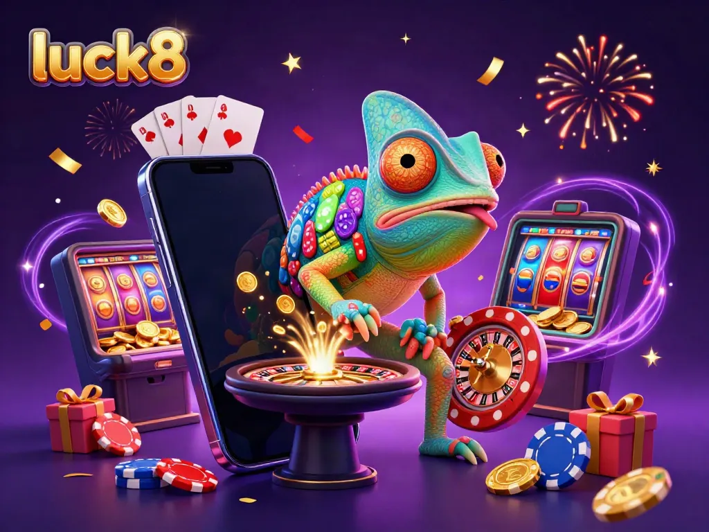Experience the excitement at luck8 with vibrant gaming visuals and dynamic casino elements.