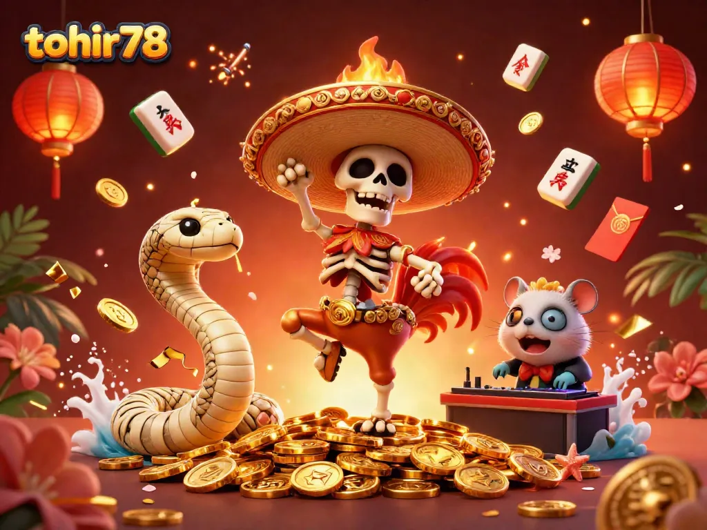 Experience thrilling gameplay with tohir78 in this vibrant casino scene.