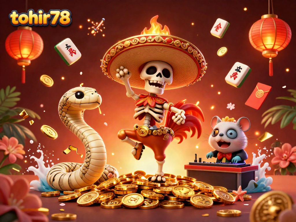 Experience thrilling gameplay with tohir78 in this vibrant casino scene.