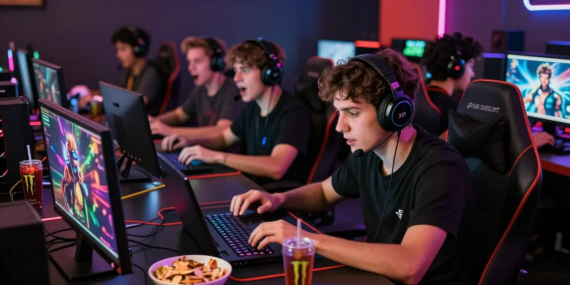Engaged players enjoying a variety of adult xxx games on different devices in a vibrant gaming environment.