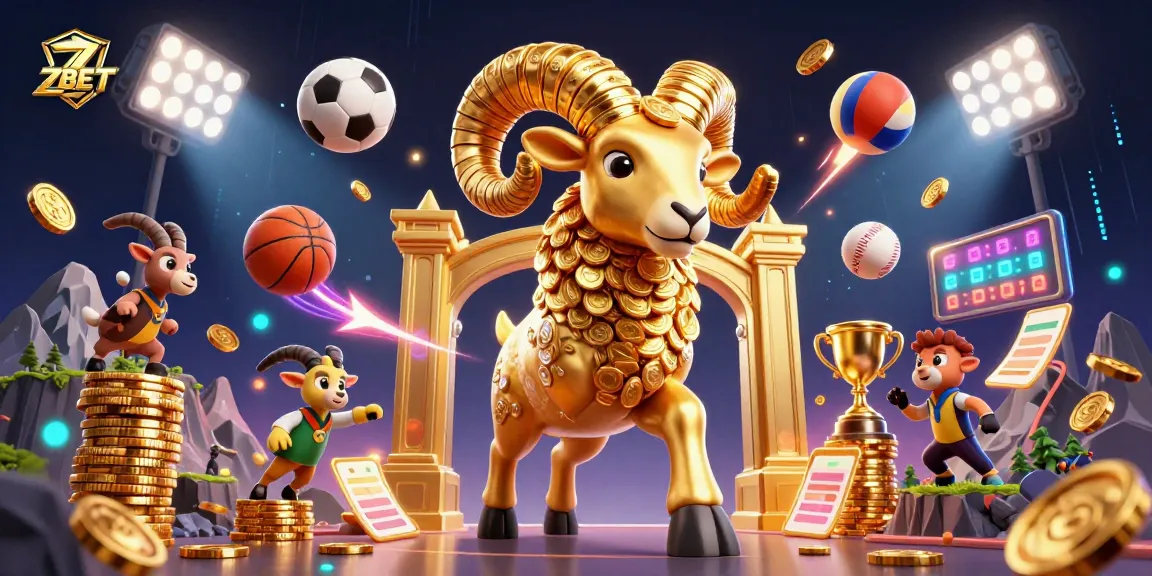 ZBET offers thrilling betting experiences with dynamic sports elements, gold coins, and vibrant energy.