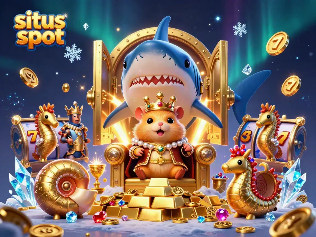 Sitas slot showcases a tiny golden hamster king surrounded by treasure and slot machines in a vibrant casino scene.