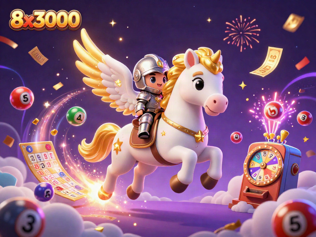 Experience thrilling wins with 8x3000 in an exciting casino game scene filled with vibrant elements.