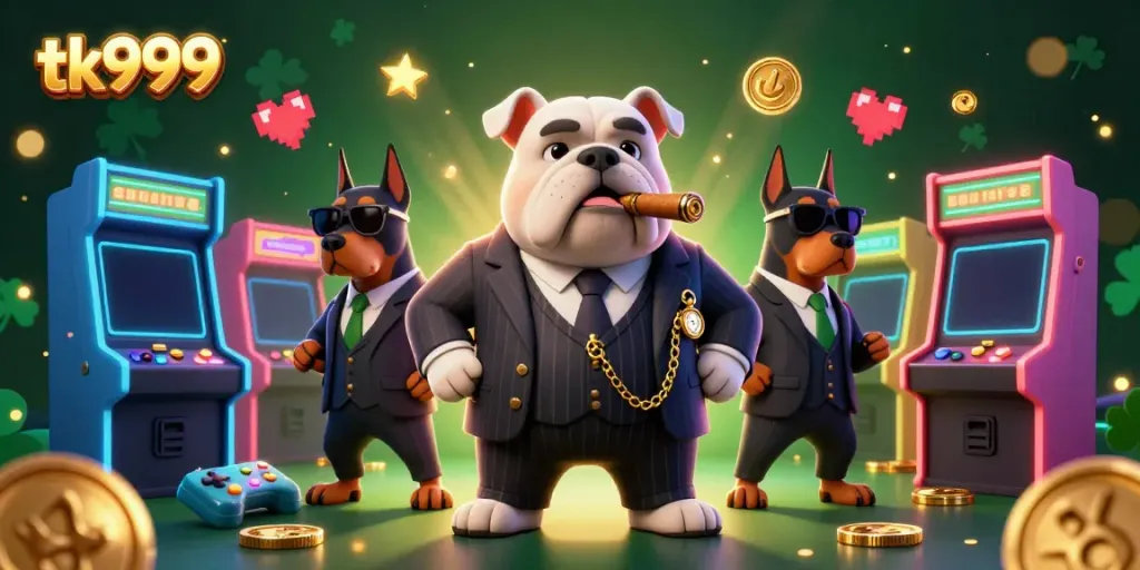 Experience thrilling gameplay with the tk999 app featuring cartoon characters amidst vibrant casino elements.