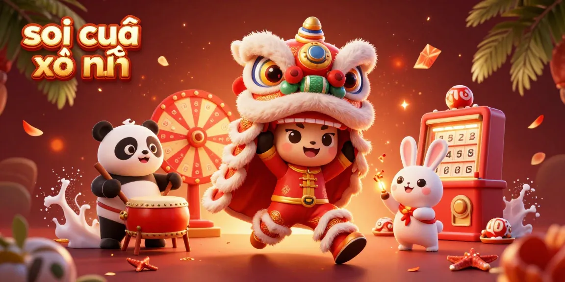 Engage in the excitement of soi cầu xổ số with festive characters and vibrant lottery elements.