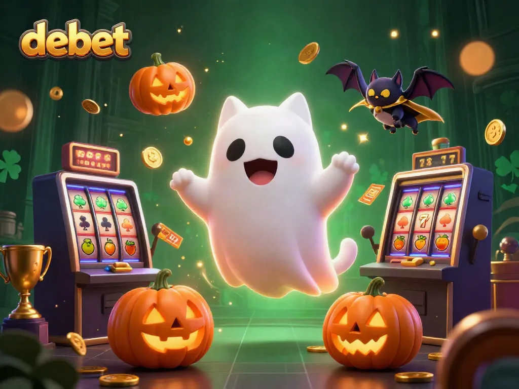 Engage with the debet fun in a lively casino scene filled with playful characters and exciting game elements.