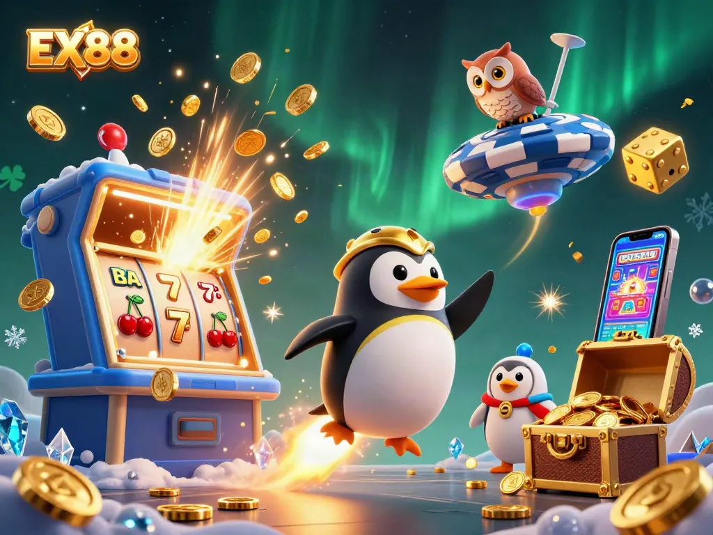 Experience thrilling wins with EX88 in a vibrant casino galaxy filled with jackpots and golden treasures.