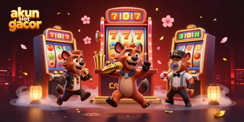 Akun slot gacor penuh warna dengan karakter hyena, pencairan jackpot dan slot machine