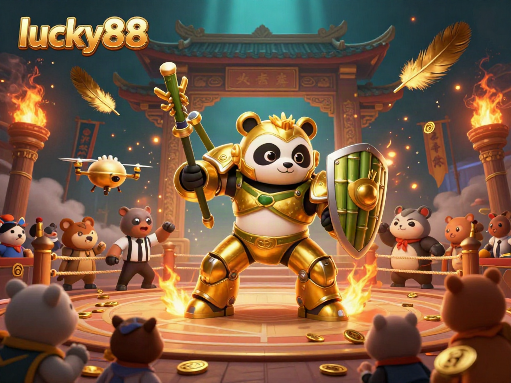 Engage in thrilling gameplay with lucky88 in this vibrant, action-packed casino scene.