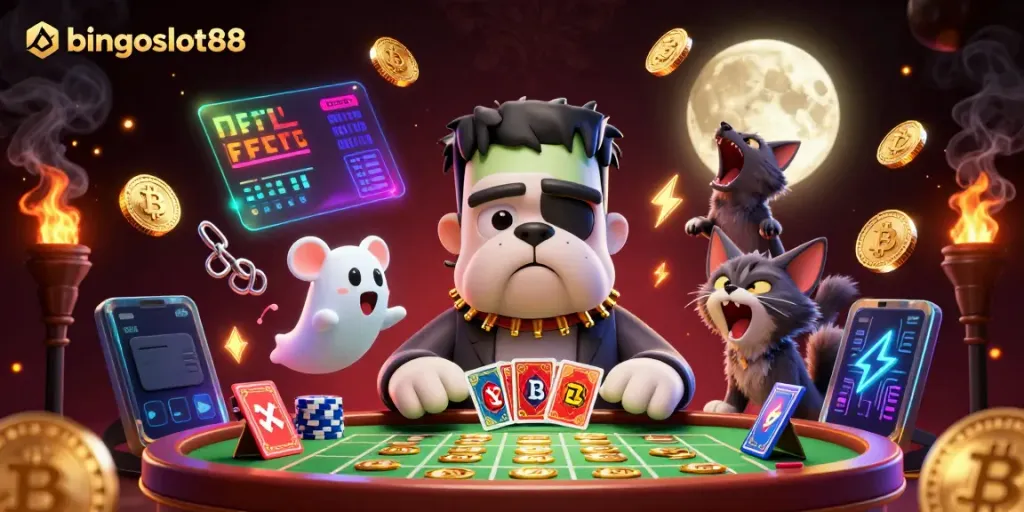 Mainkan bingoslot88 dengan karakter unik dan elemen kasino dalam pengaturan menarik.