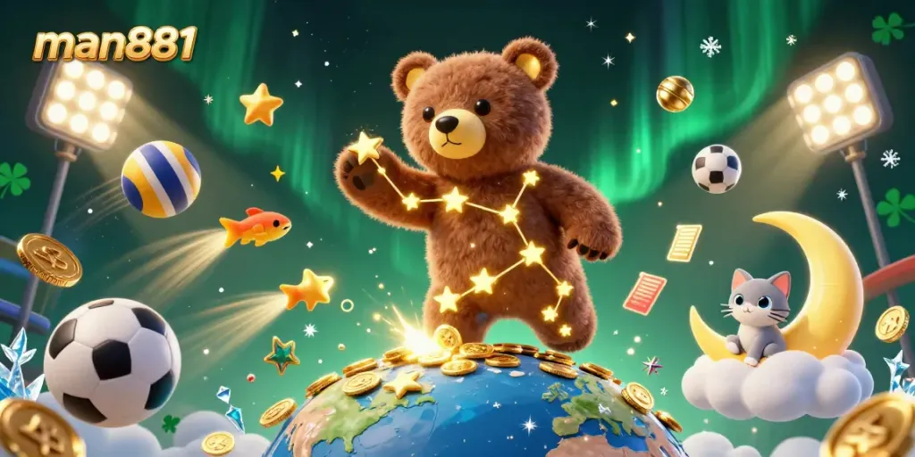 Experience thrilling gameplay with man881 featuring constellation bear and sports elements.