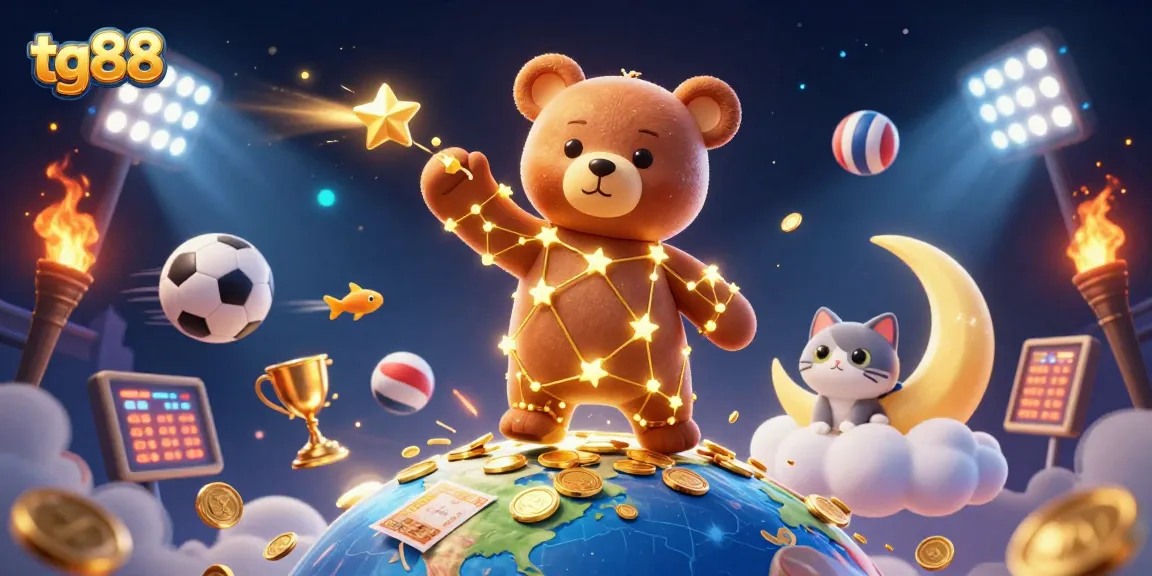 Engage with tg88's online gaming experience featuring vibrant sports elements and golden rewards.