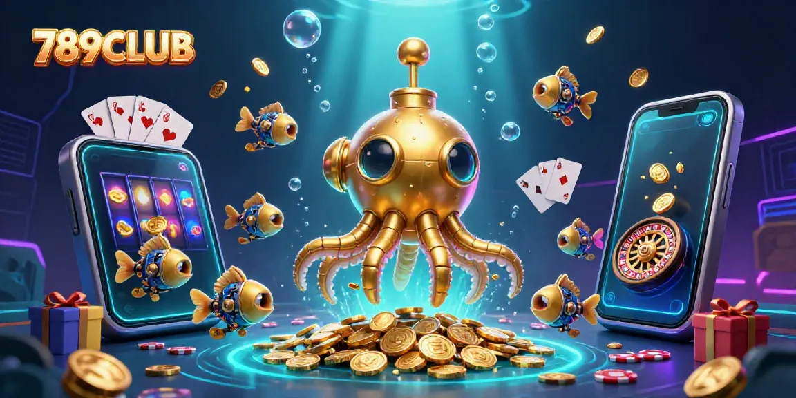 Experience thrilling gaming with the vibrant 789CLUB, showcasing fun slot games in a rich, immersive scene.