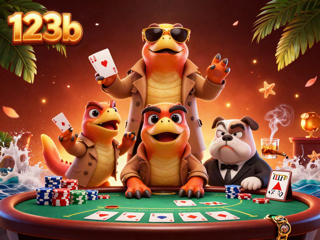 Engaging 123b scene with raptors in disguise entering a casino, surrounded by poker elements and rich detail.