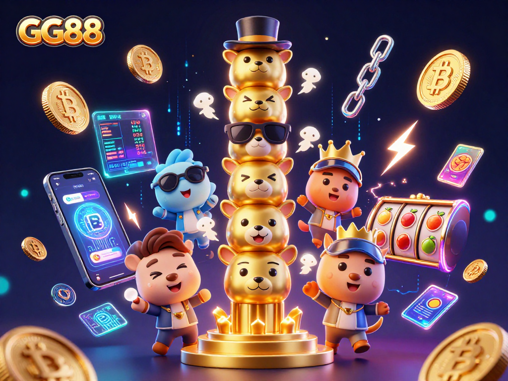 Engage with GG88’s thrilling casino adventures through vibrant 3D visual elements.