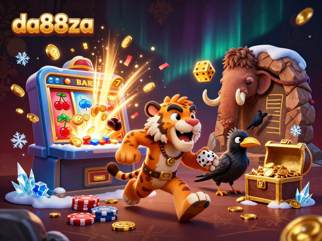 Experience excitement at da88za's prehistoric casino filled with jackpots and cheerful characters.