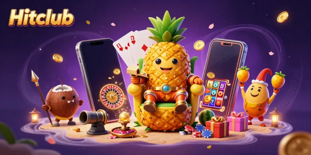 Experience thrilling gameplay at Hitclub with a vibrant, interactive casino scene featuring whimsical characters and rich game elements.