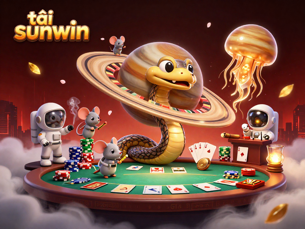 Experience exciting gameplay with tải sunwin and vibrant 3D casino elements in a cosmic scene.