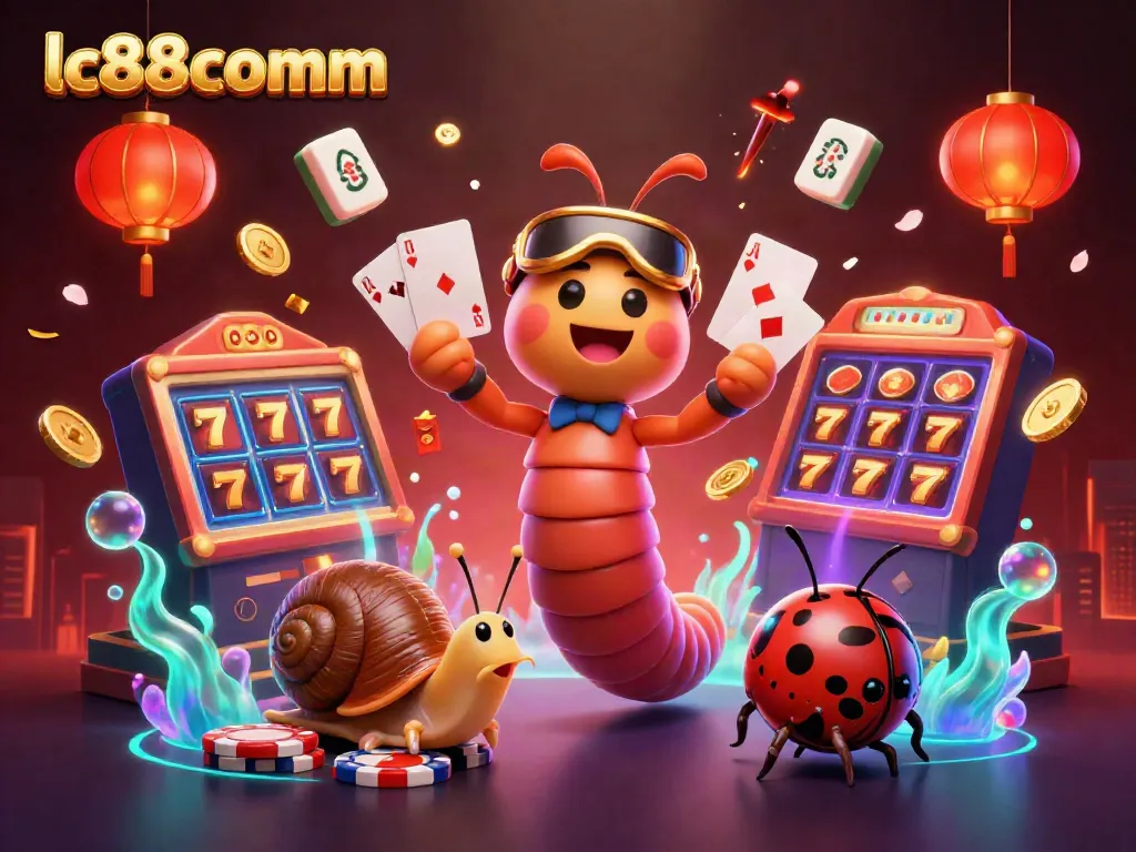 Experience the vibrant energy of lc88comm with an animated casino scene featuring lively characters and game elements.