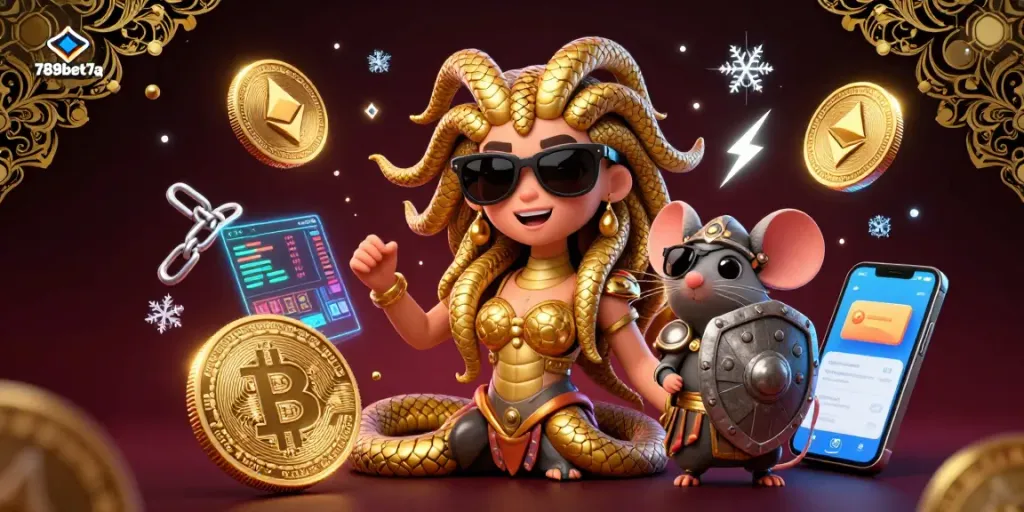 Experience thrilling gameplay at 789bet7a with engaging characters and vibrant visuals in a 3D casino scene.
